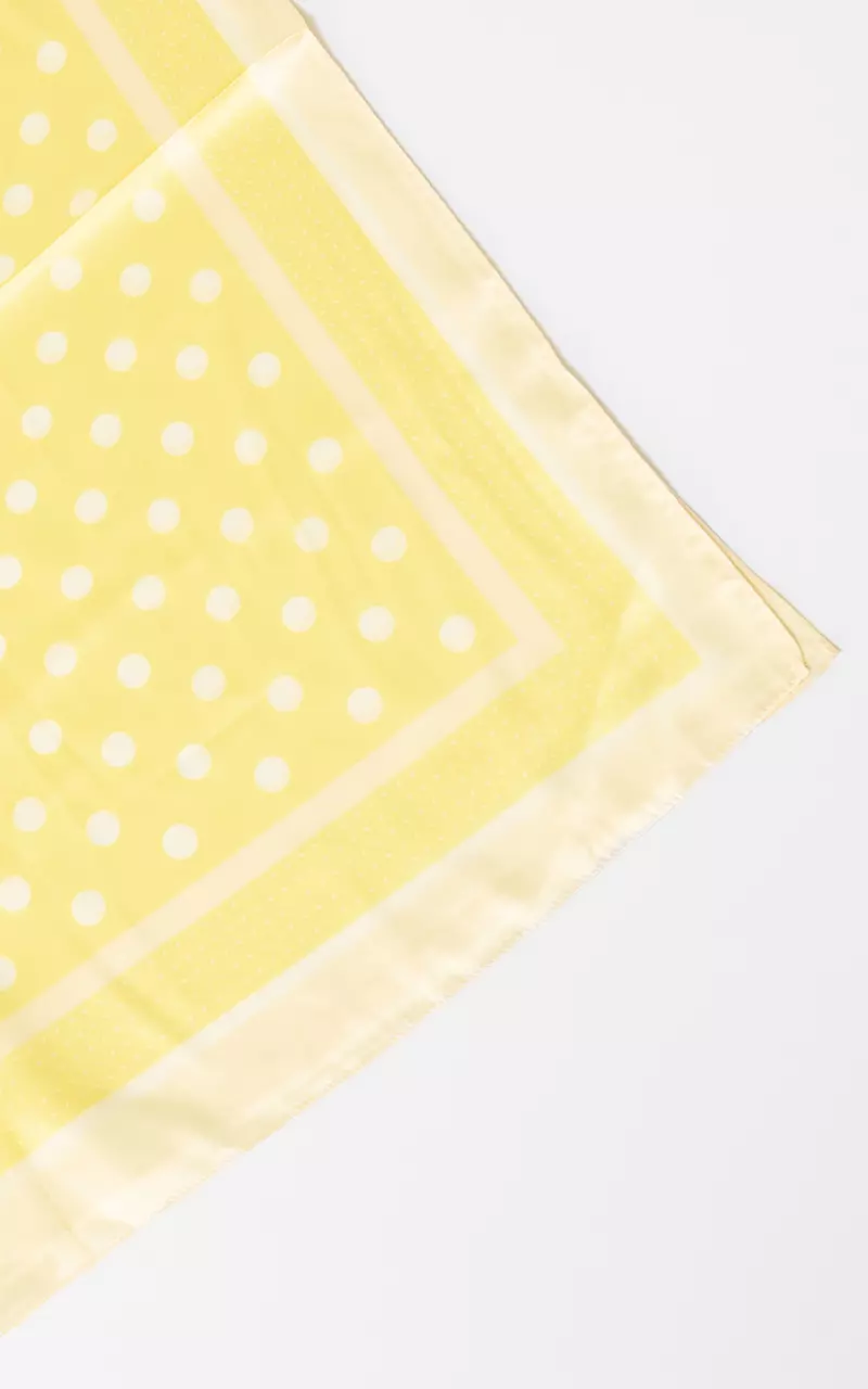 Square scarf Yellow White