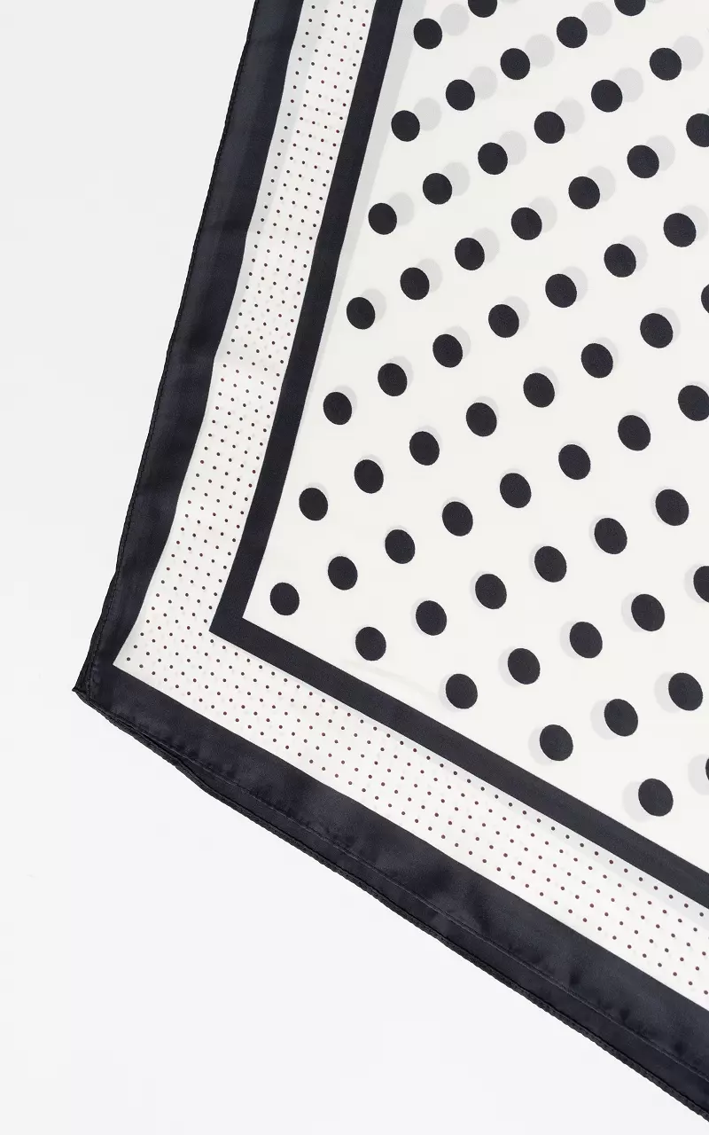 Vierkant shawl Wit Zwart