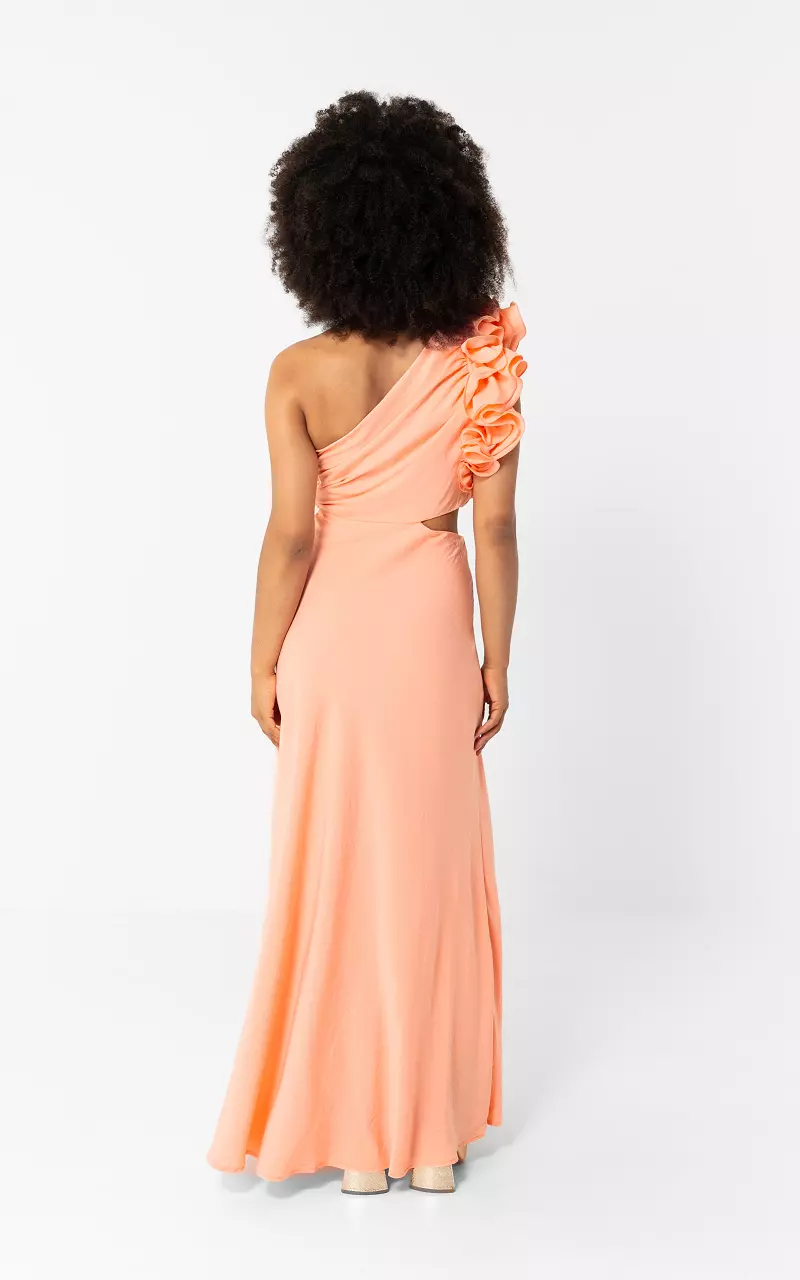 Kleid mit Detail Koralle