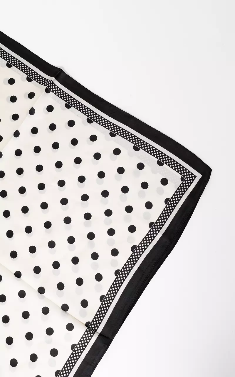Satijnen shawl Zwart Wit