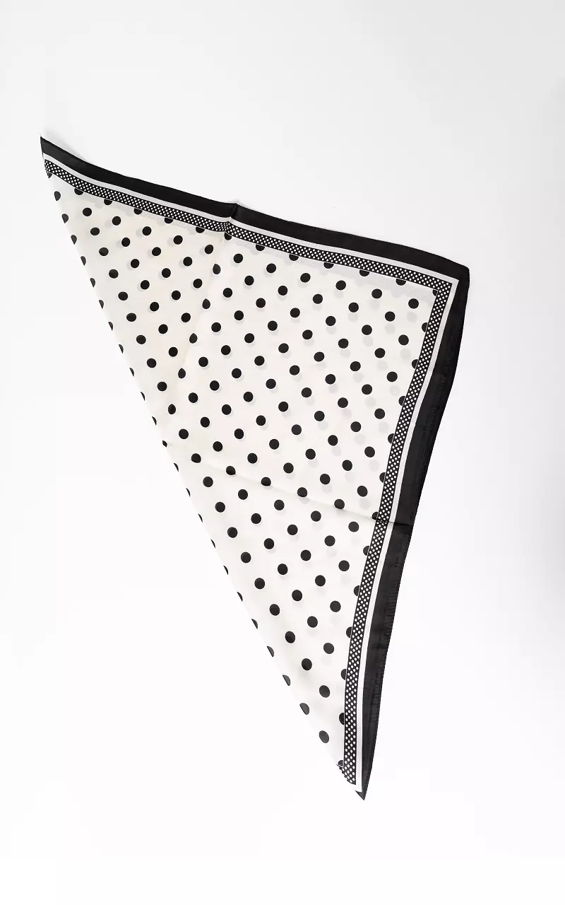 Satin shawl Black White