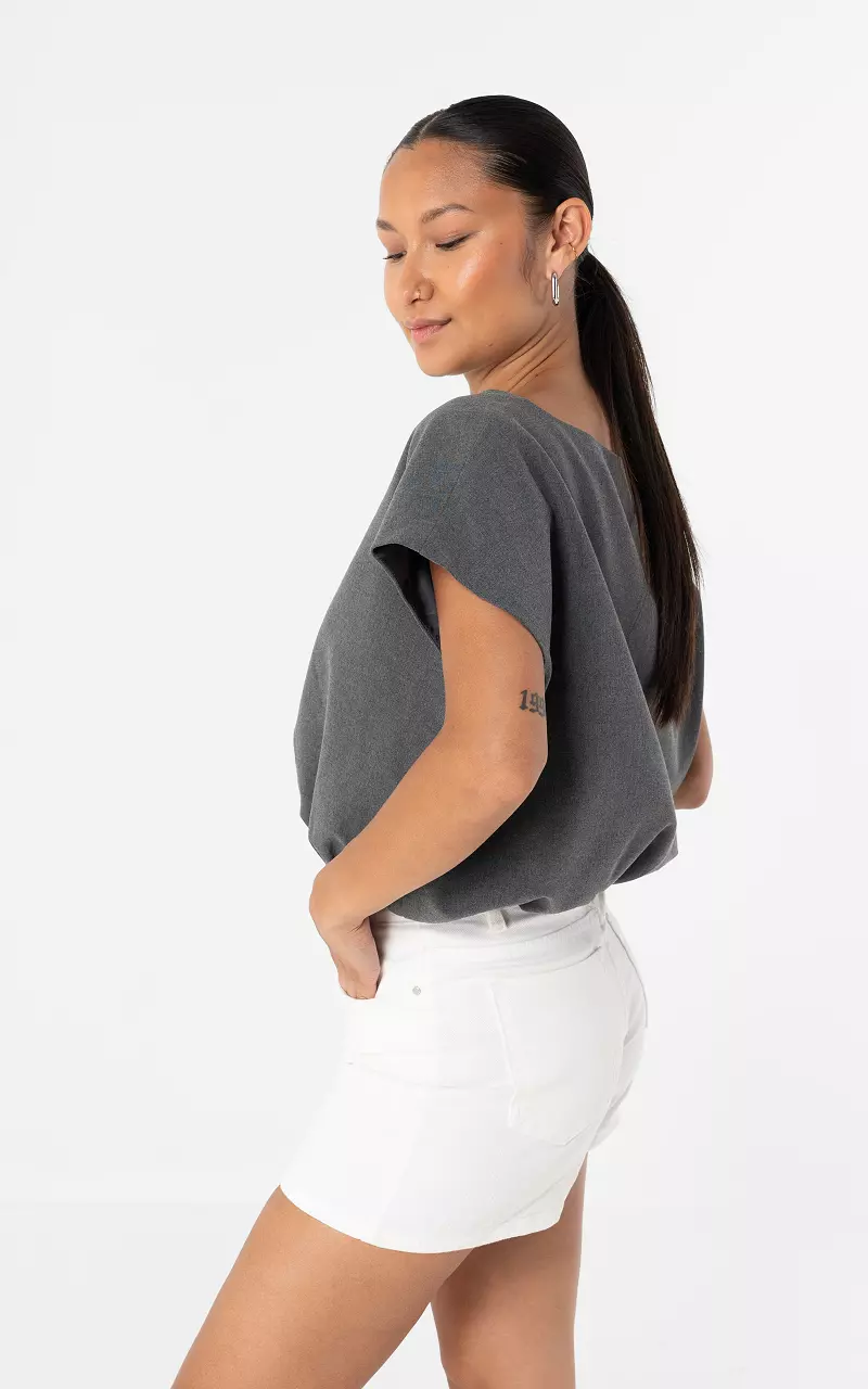 Sleeveless balloon top Dark Grey