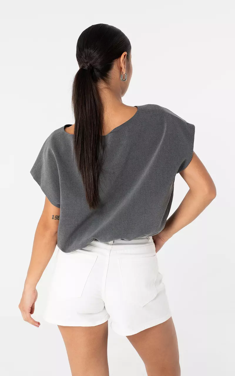 Sleeveless balloon top Dark Grey