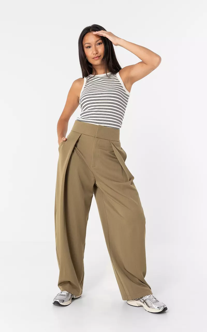 High Waist Hose Camel