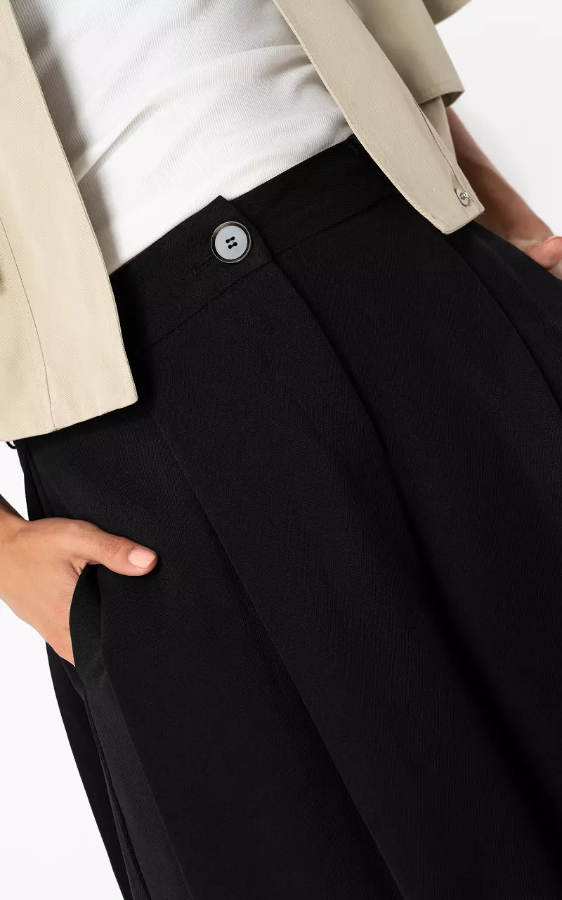 Balloon fit pantalon Zwart