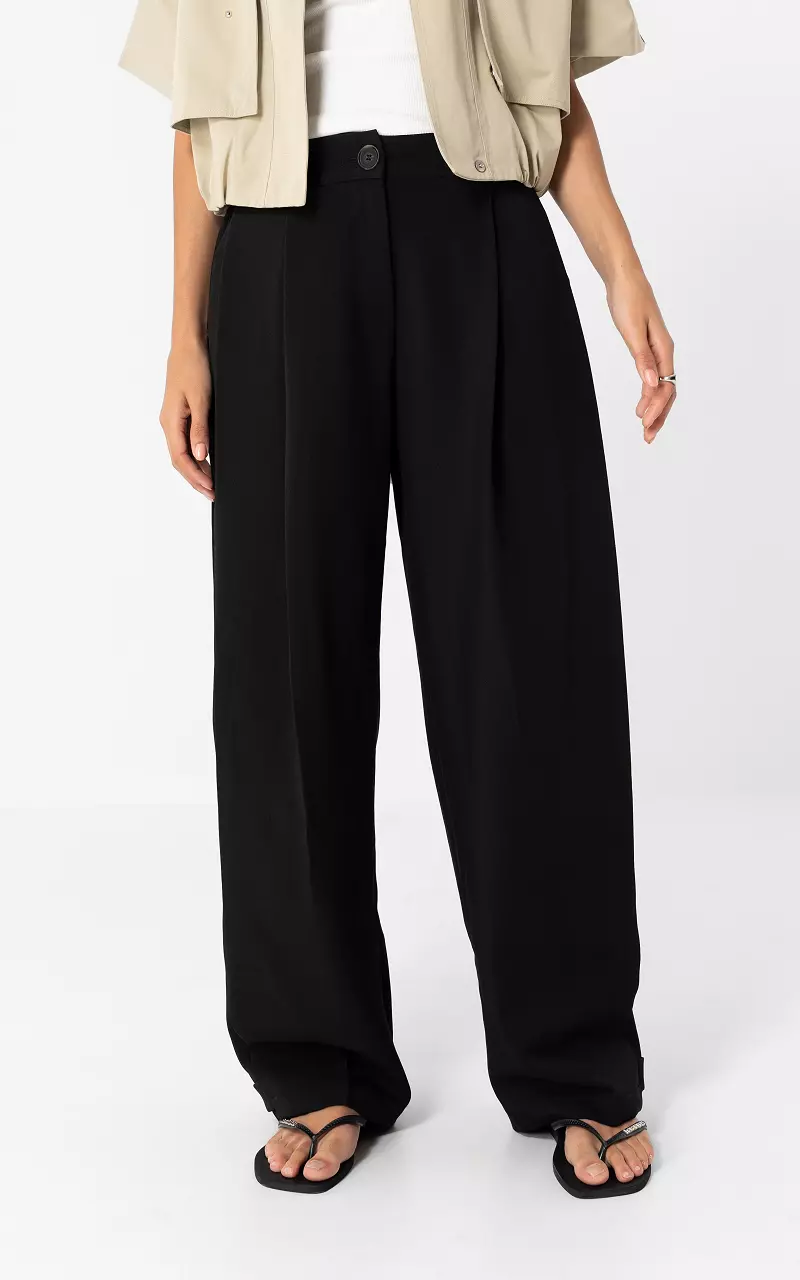 Balloon fit pantalon Zwart