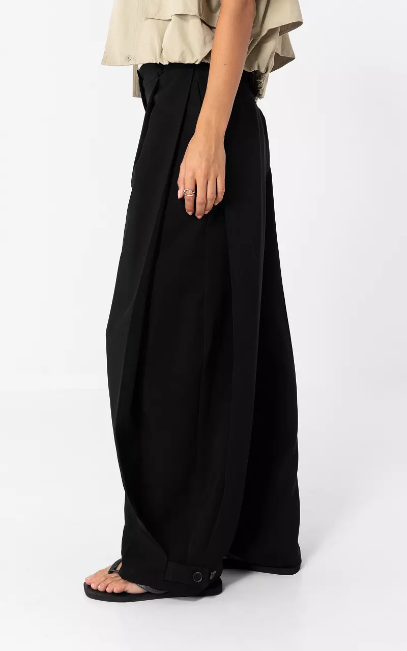 Balloon fit pantalon Zwart