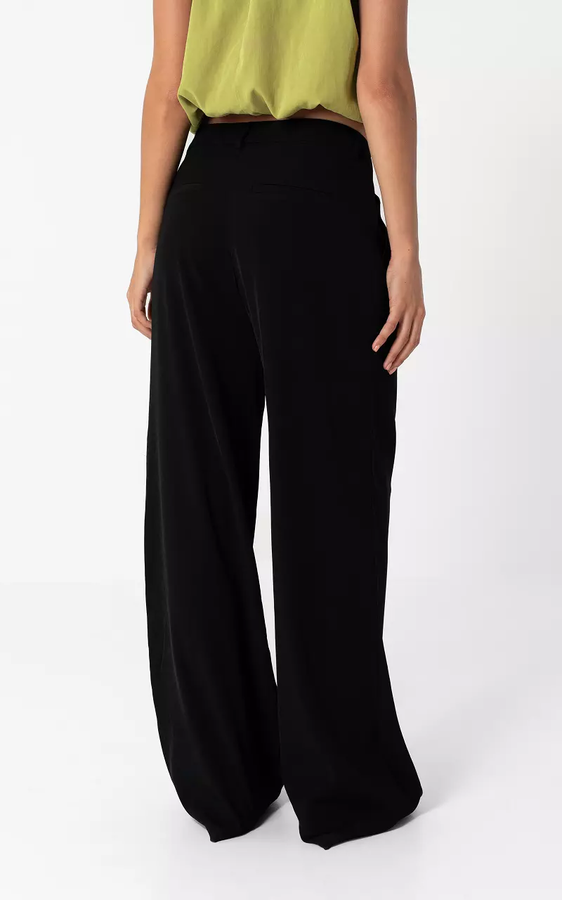Wide Leg Hose Schwarz
