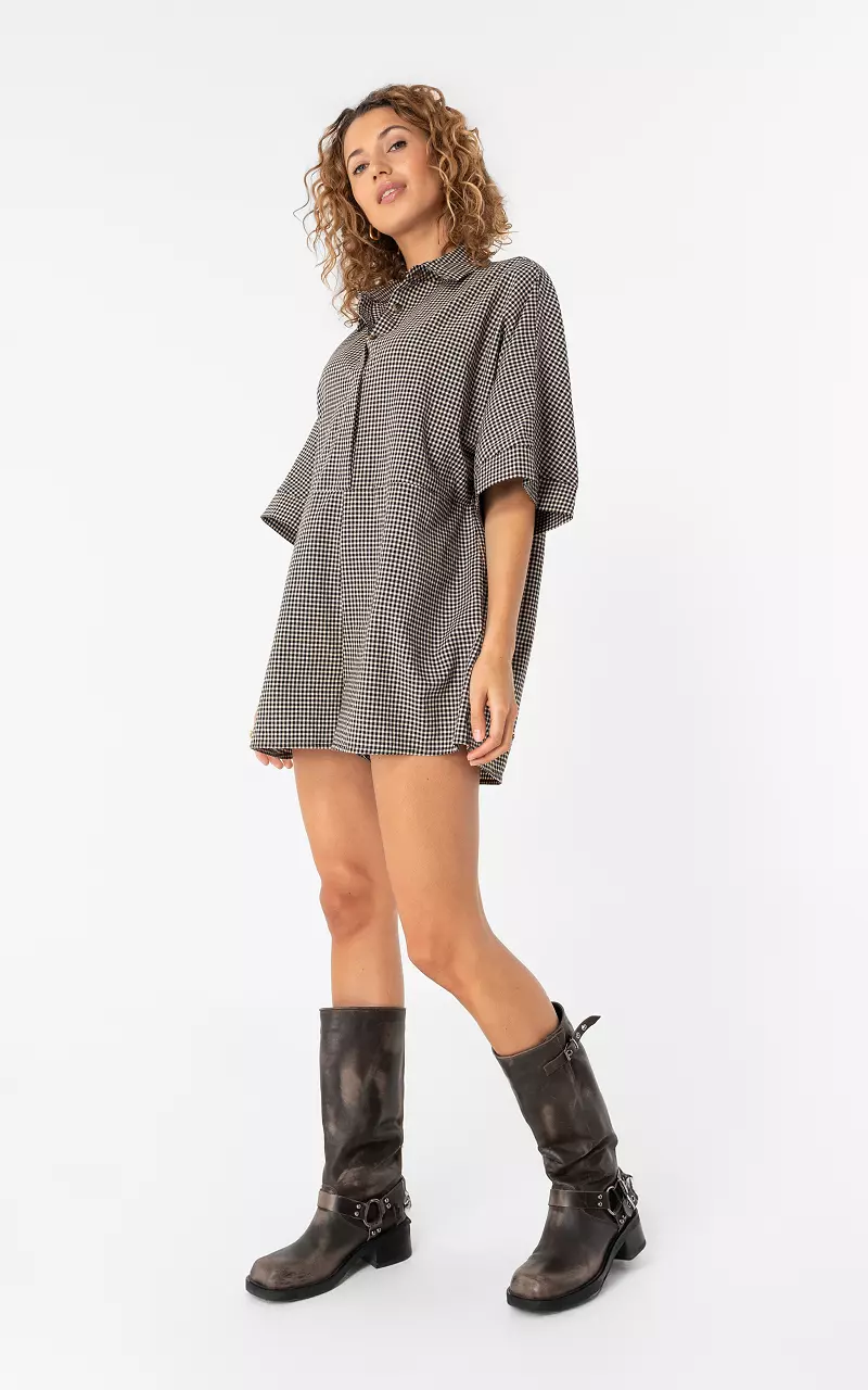 Loose fit playsuit Zwart Wit