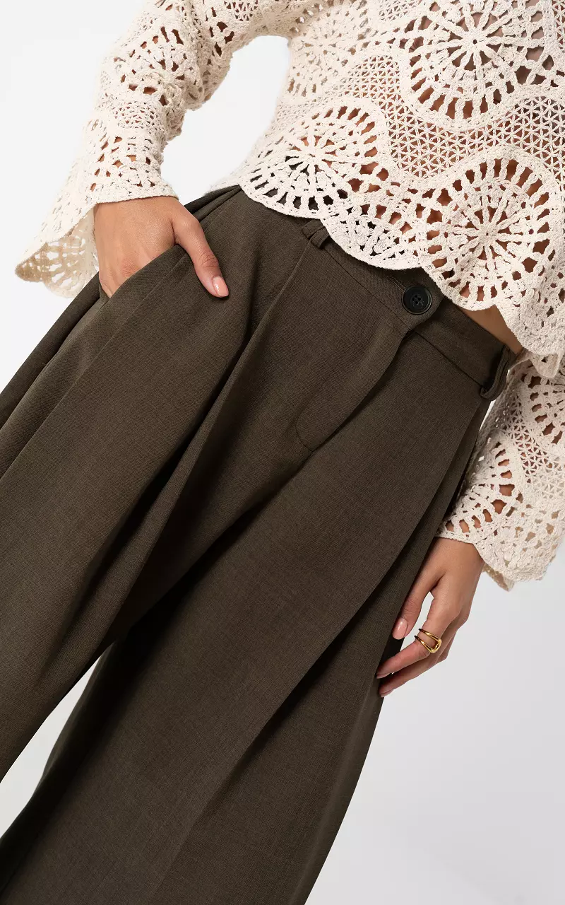 Balloon fit pantalon Donkerbruin