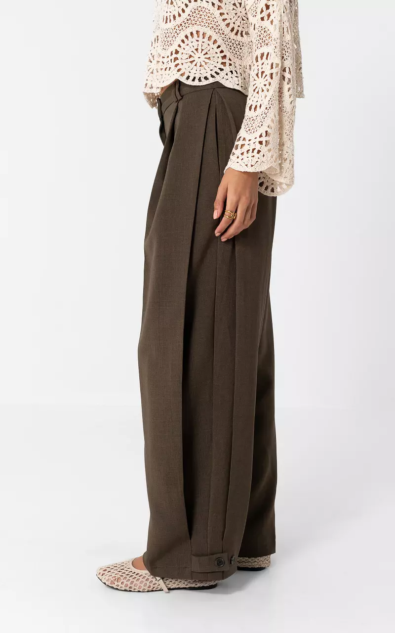Balloon fit pantalon Donkerbruin