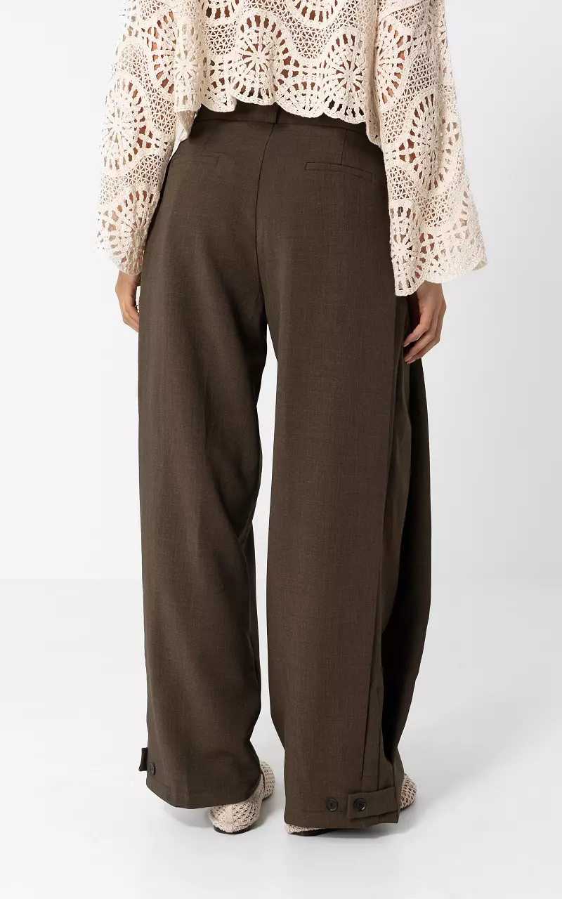 Balloon fit pantalon Donkerbruin
