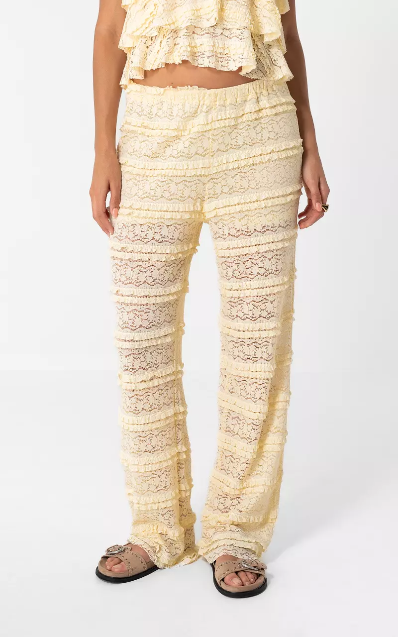 Hosen mit Lagenlook Hellgelb