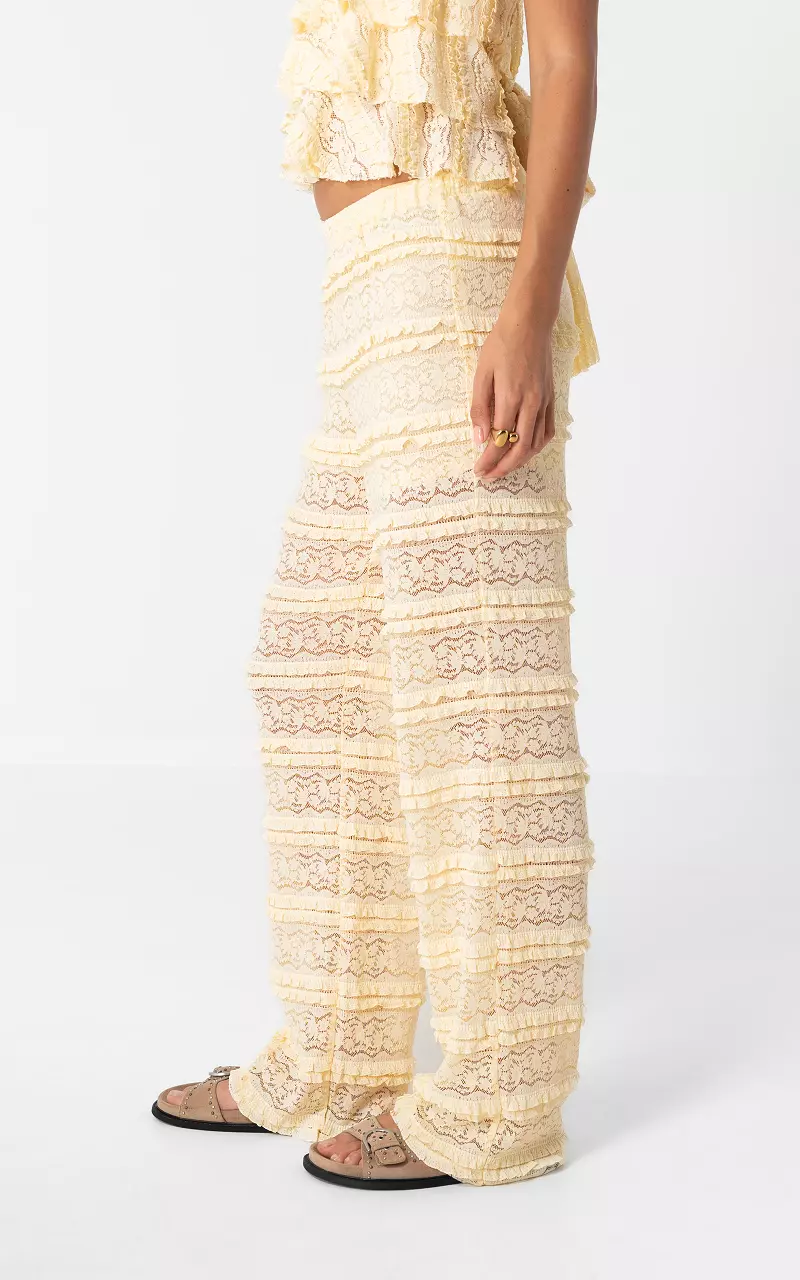 Hosen mit Lagenlook Hellgelb