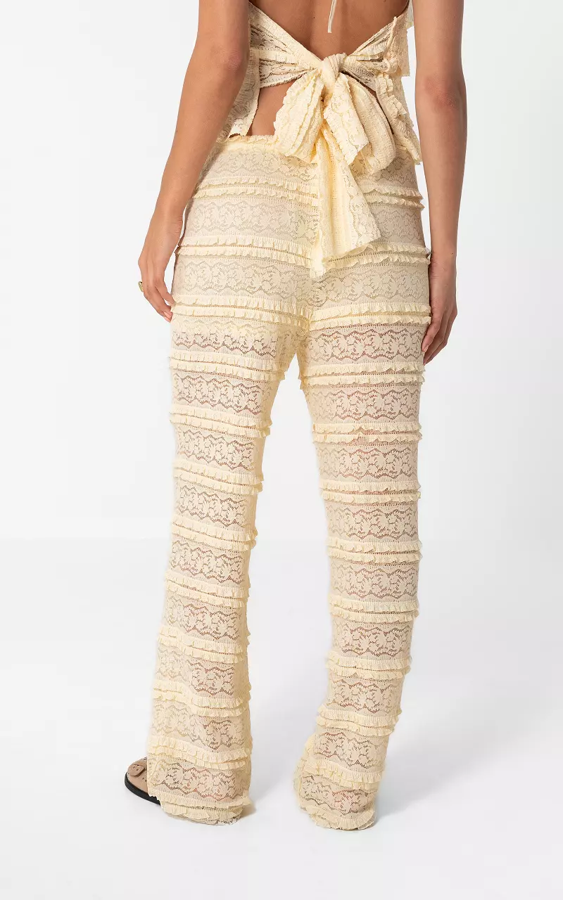 Hosen mit Lagenlook Hellgelb