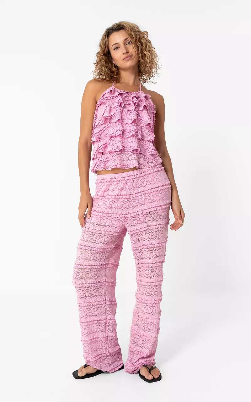 Hosen mit Lagenlook Pink