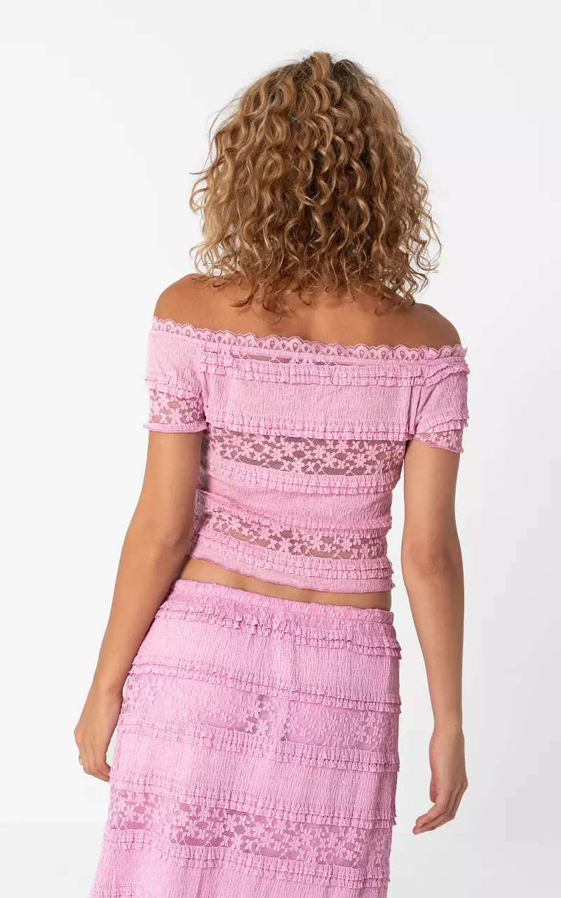 Spitzentop Pink