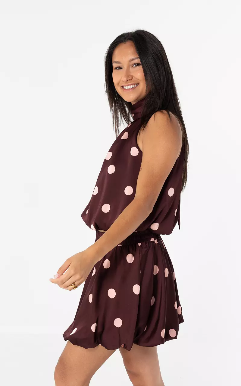 Halter dots top Bordeaux Pink