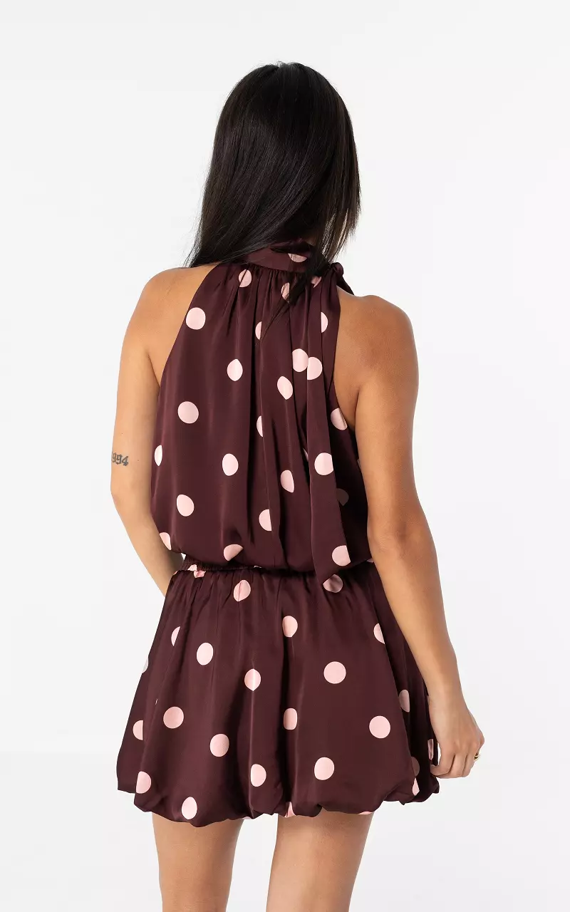 Halter dots top Bordeaux Pink