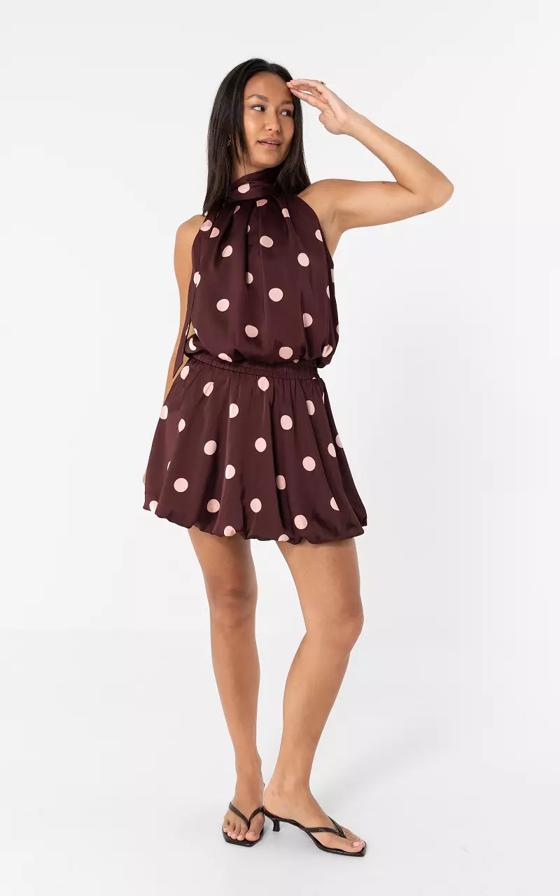 Skort met stip Bordeaux Roze