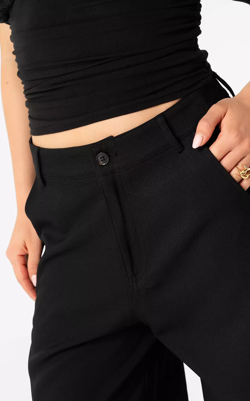 Wide leg Pantalon Schwarz