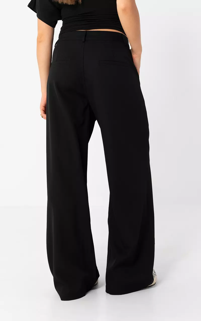 Wide leg Pantalon Schwarz