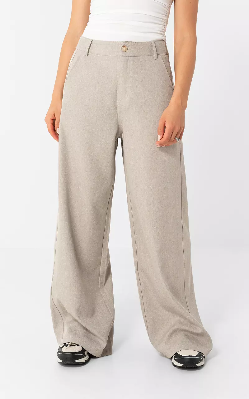 Wide leg Pantalon Taupe