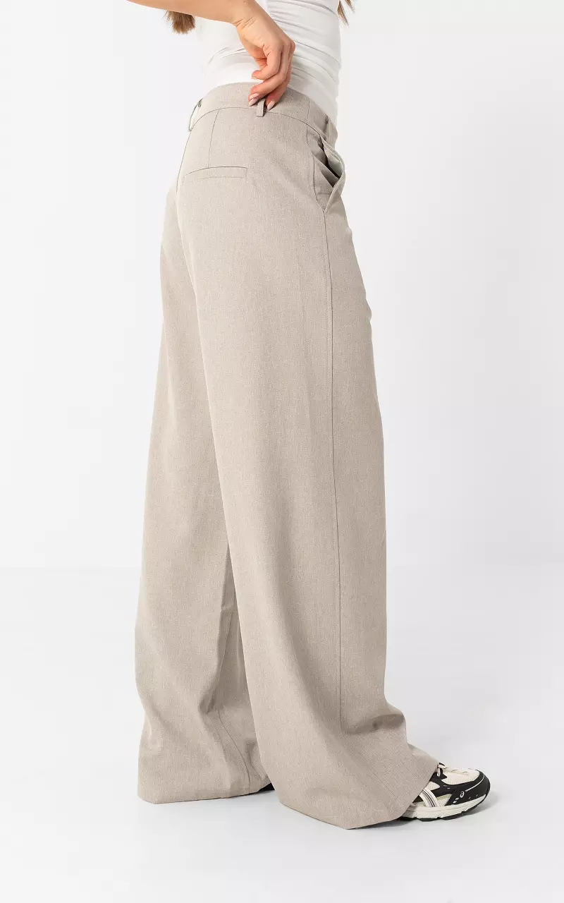 Wide leg Pantalon Taupe