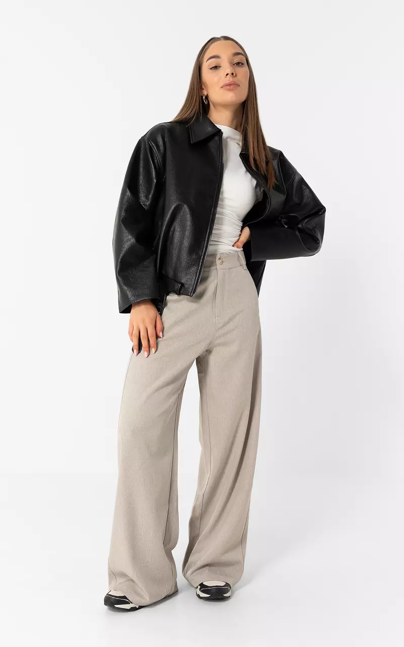 Wide leg Pantalon Taupe