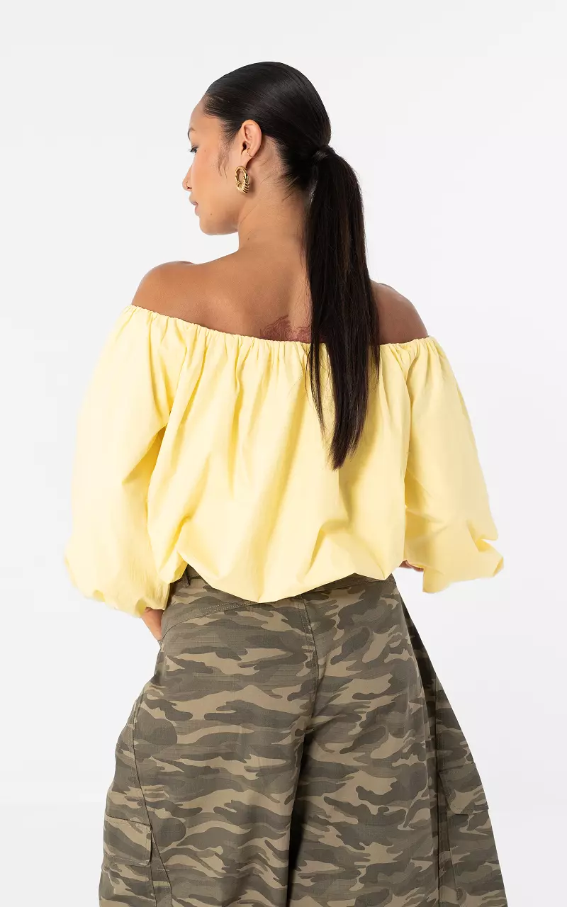 Off shoulder top Light Yellow