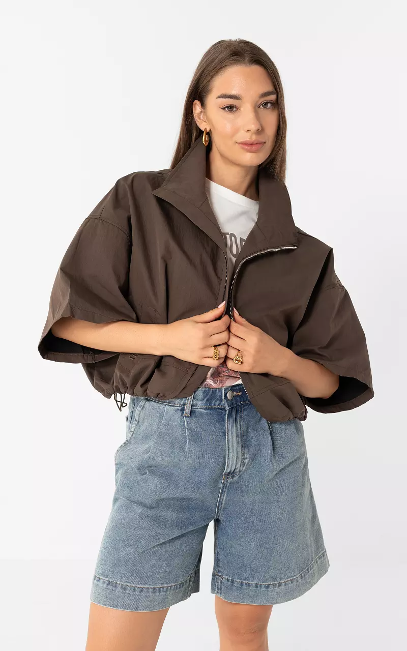 Verstellbare Jacke Dunkelbraun