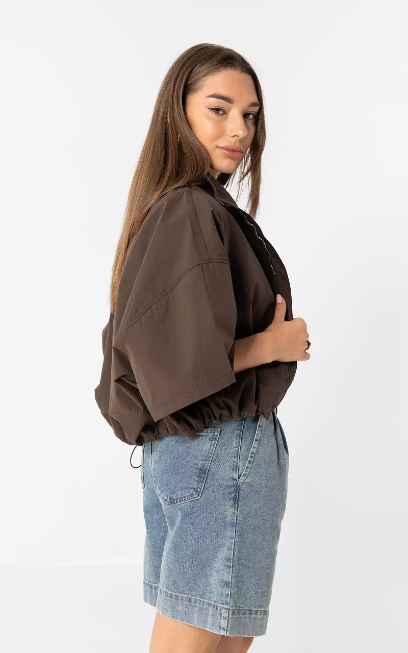 Verstellbare Jacke Dunkelbraun