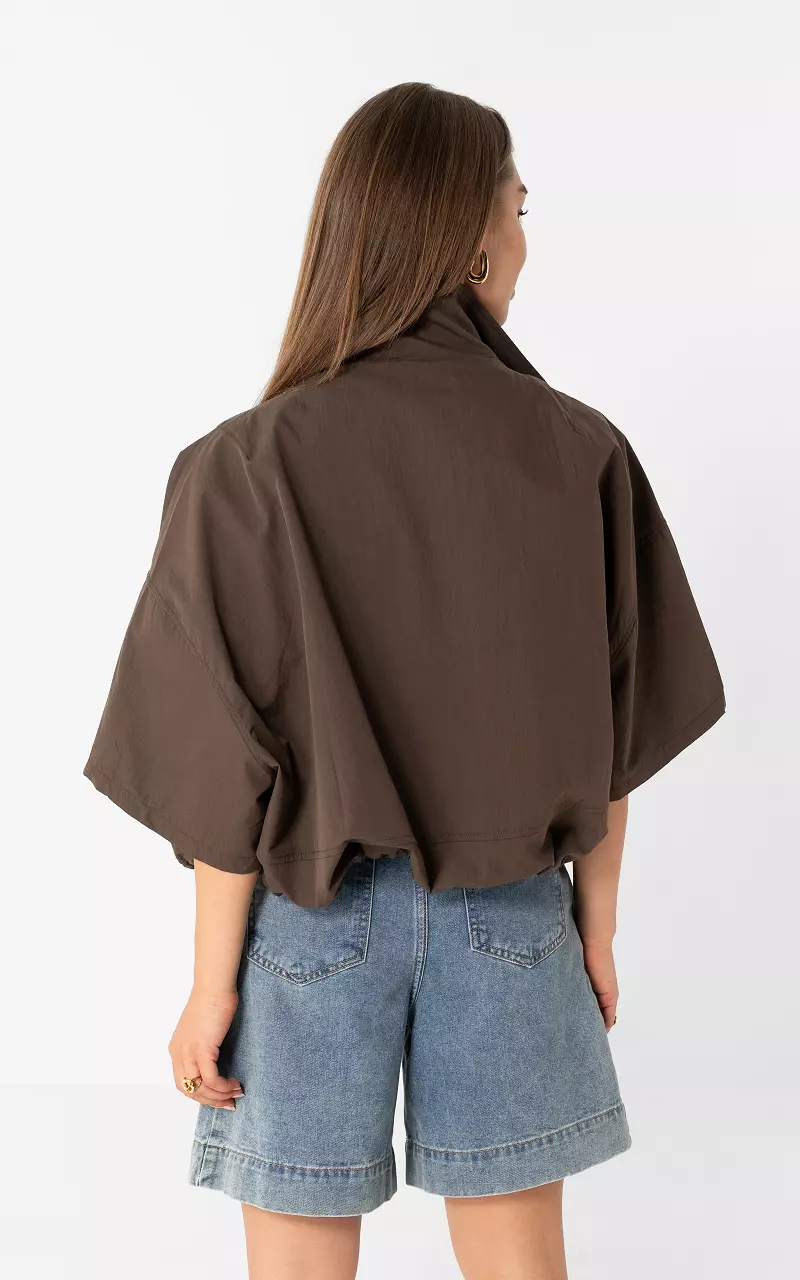 Verstellbare Jacke Dunkelbraun