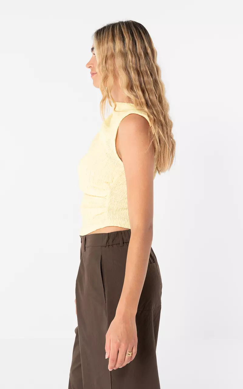 Boat Neck Top Light Yellow