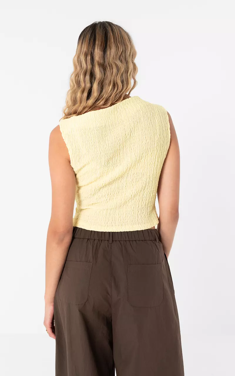 Boat Neck Top Light Yellow