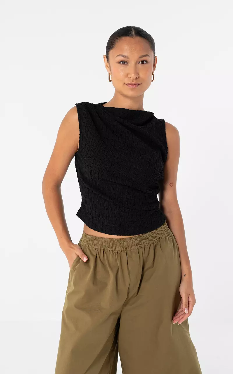 Boothals top Zwart