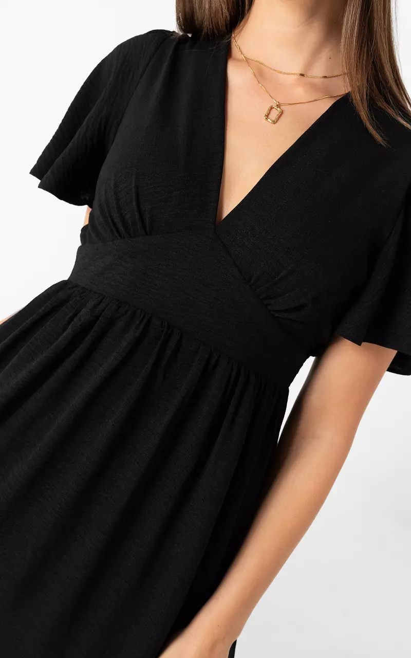 Maxikleid mit Rückenausschnitt Schwarz