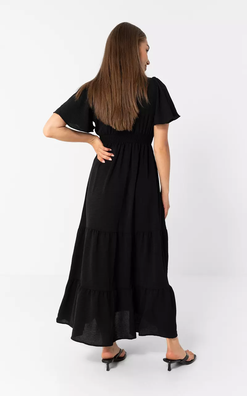 Maxikleid mit Rückenausschnitt Schwarz