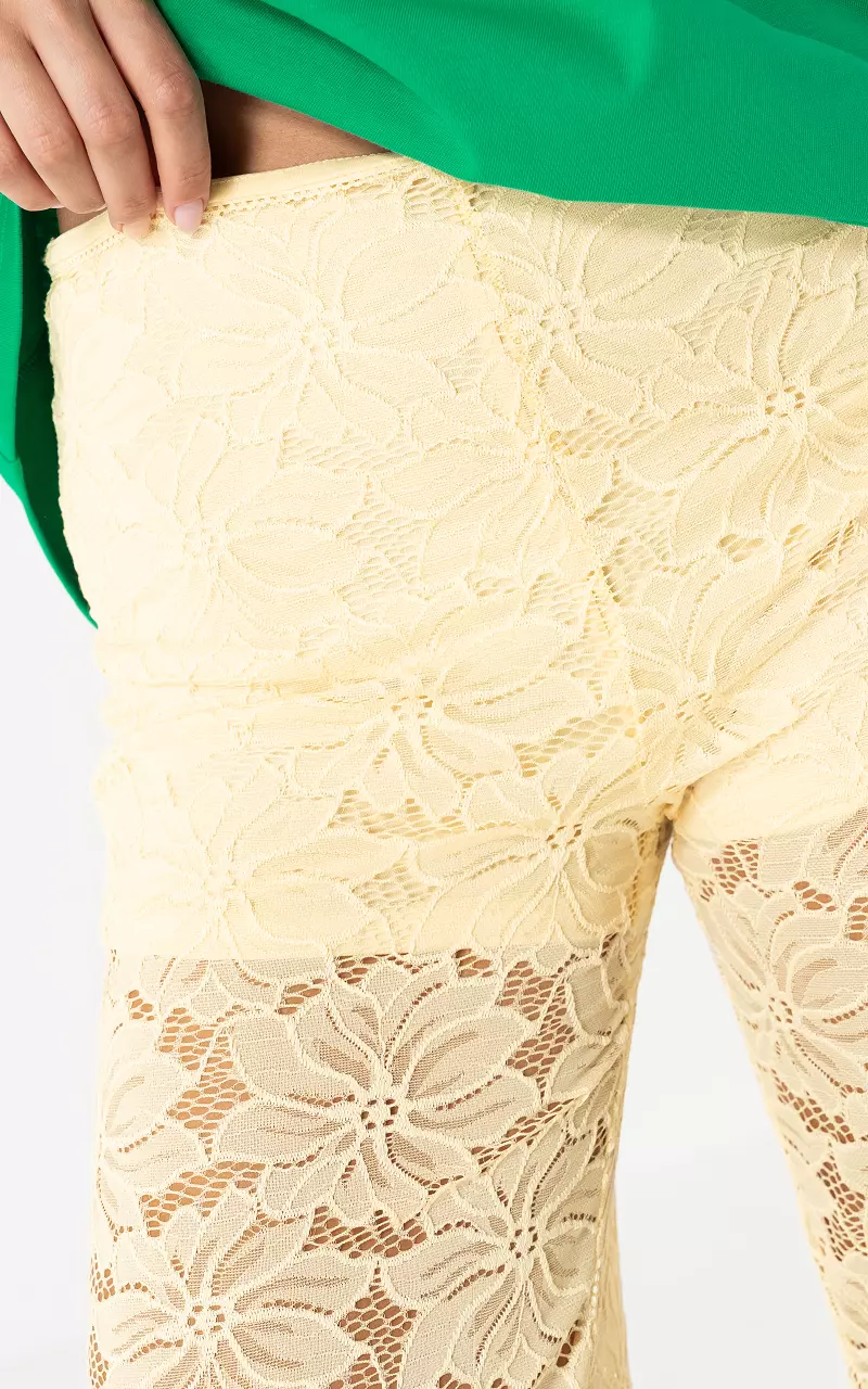 Lace trousers Light Yellow