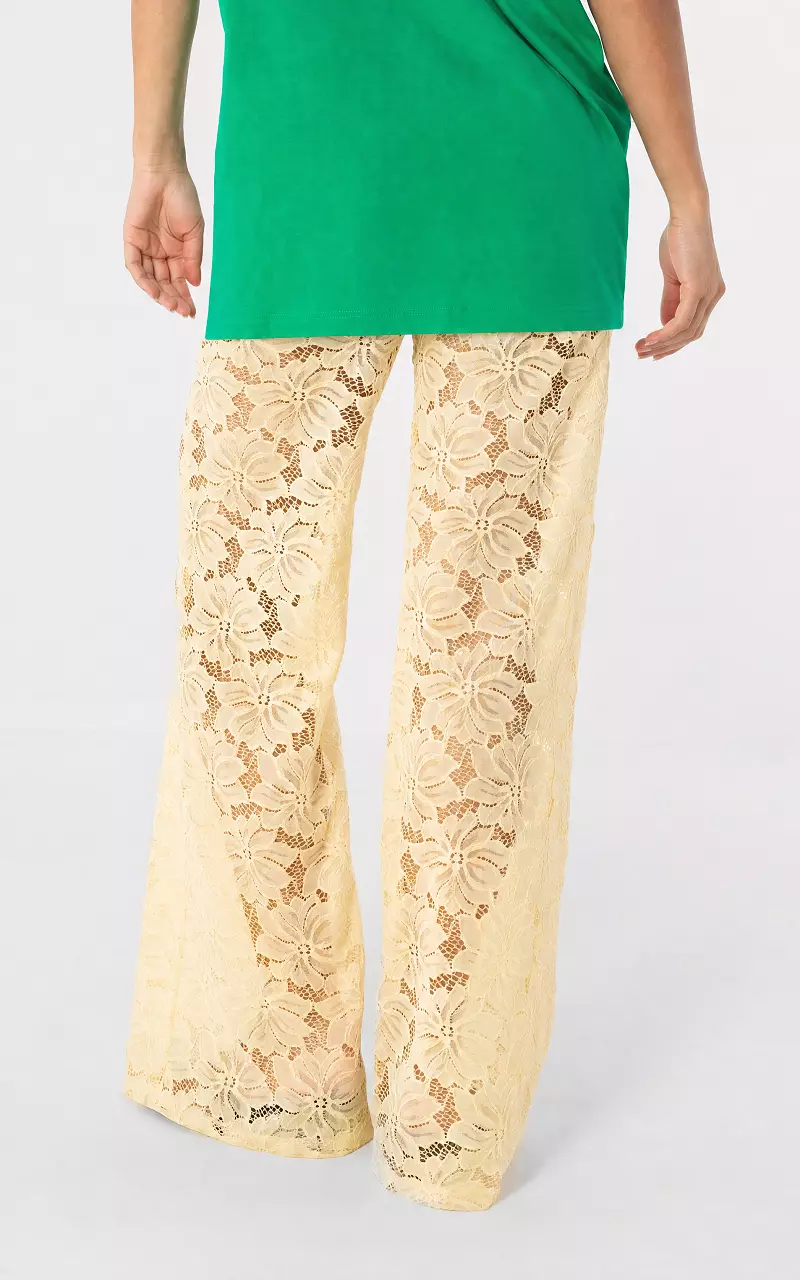 Lace trousers Light Yellow