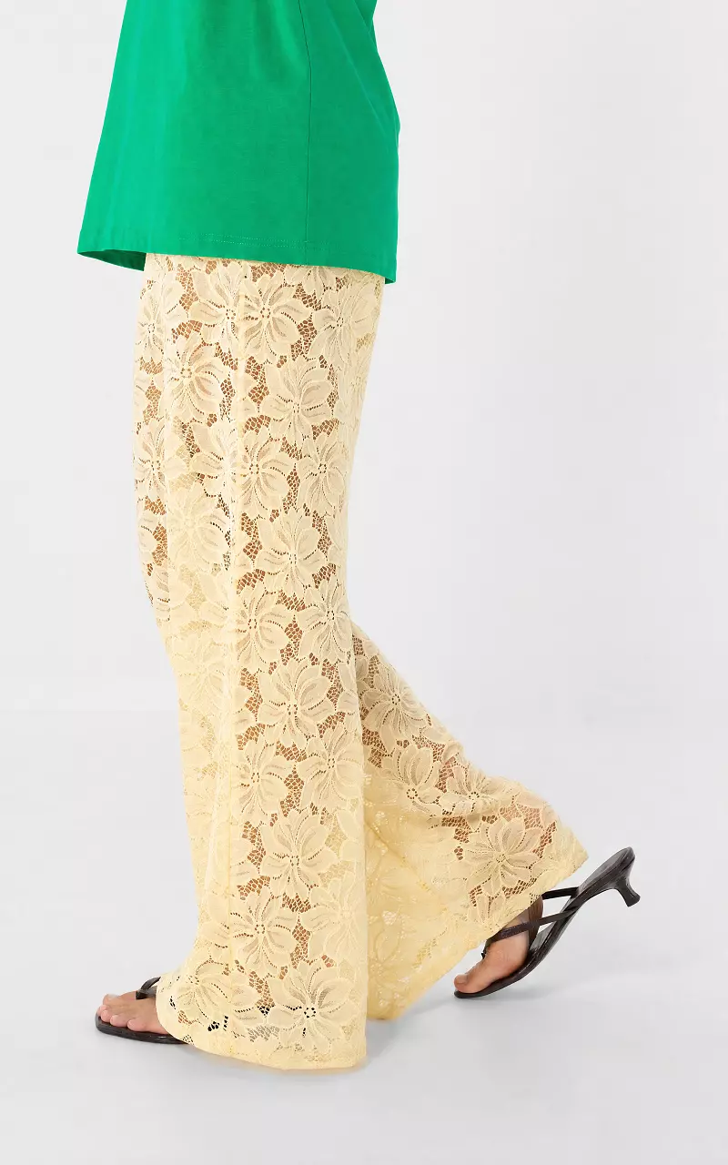 Lace trousers Light Yellow