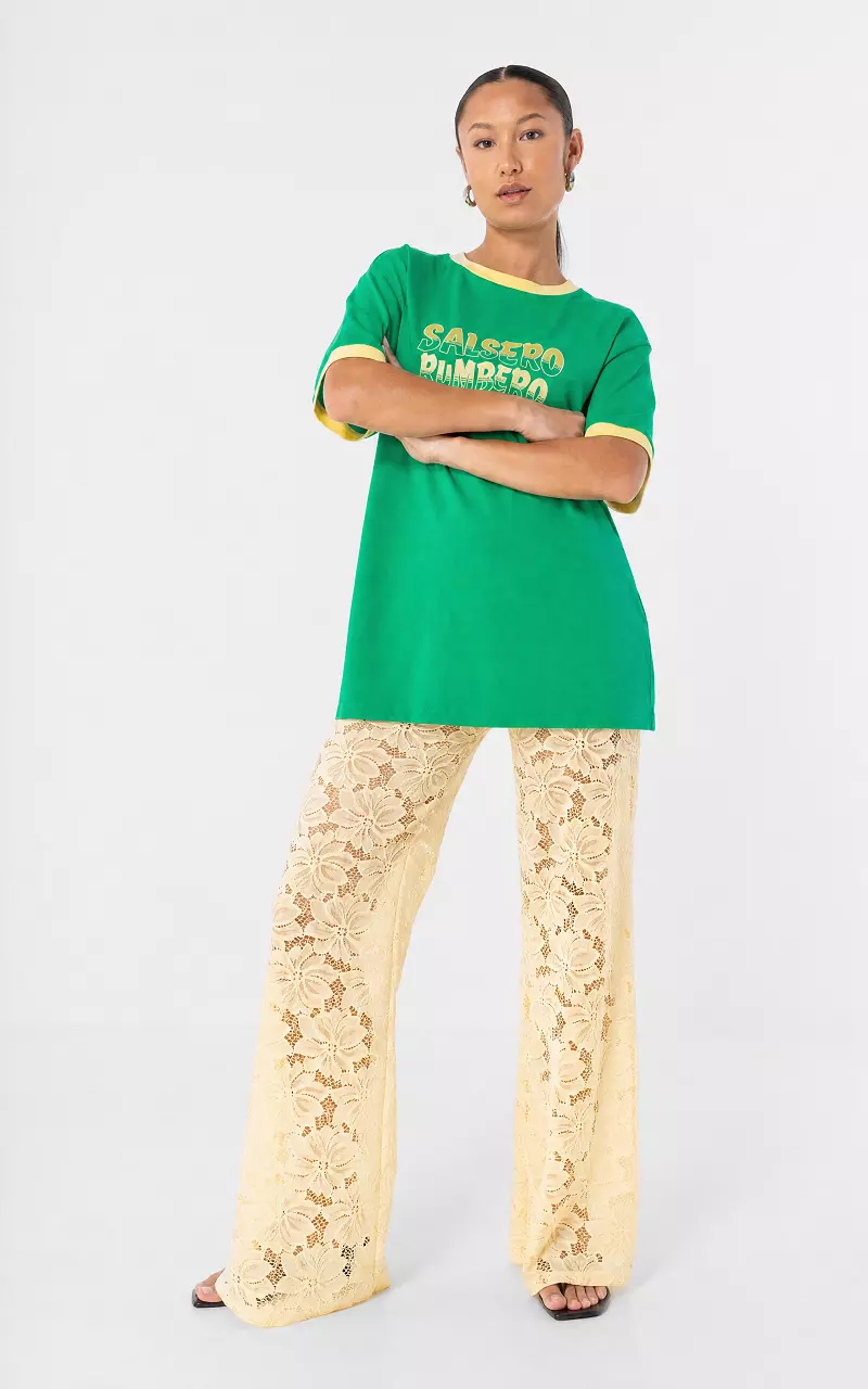Lace trousers Light Yellow