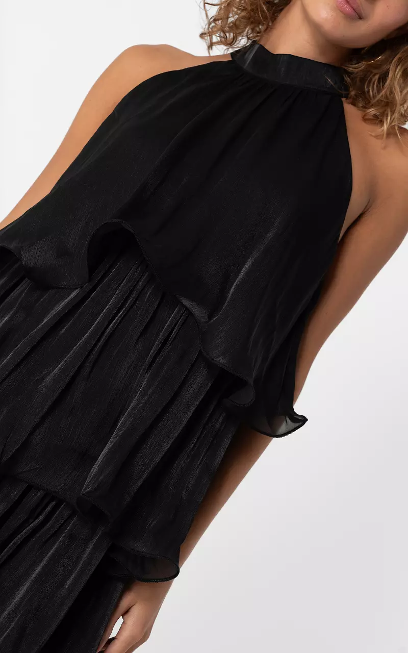 Mehrlagiges kurzes Kleid Schwarz