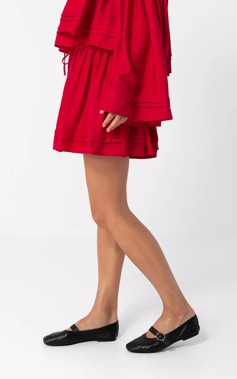 Short met laagjes Rood