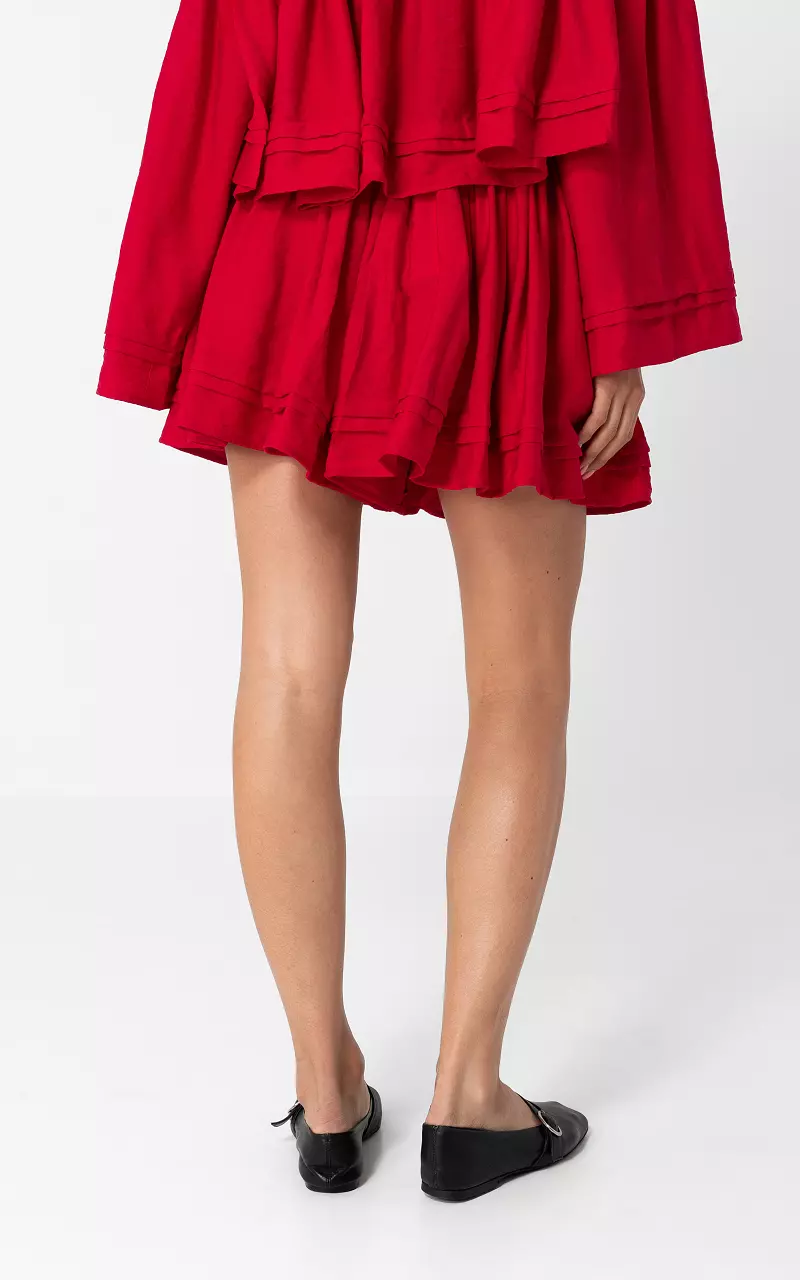 Short met laagjes Rood