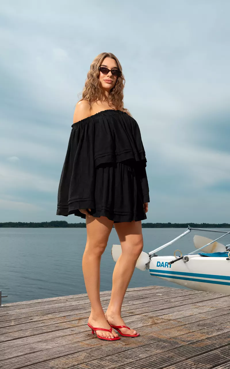 Layered shorts Black