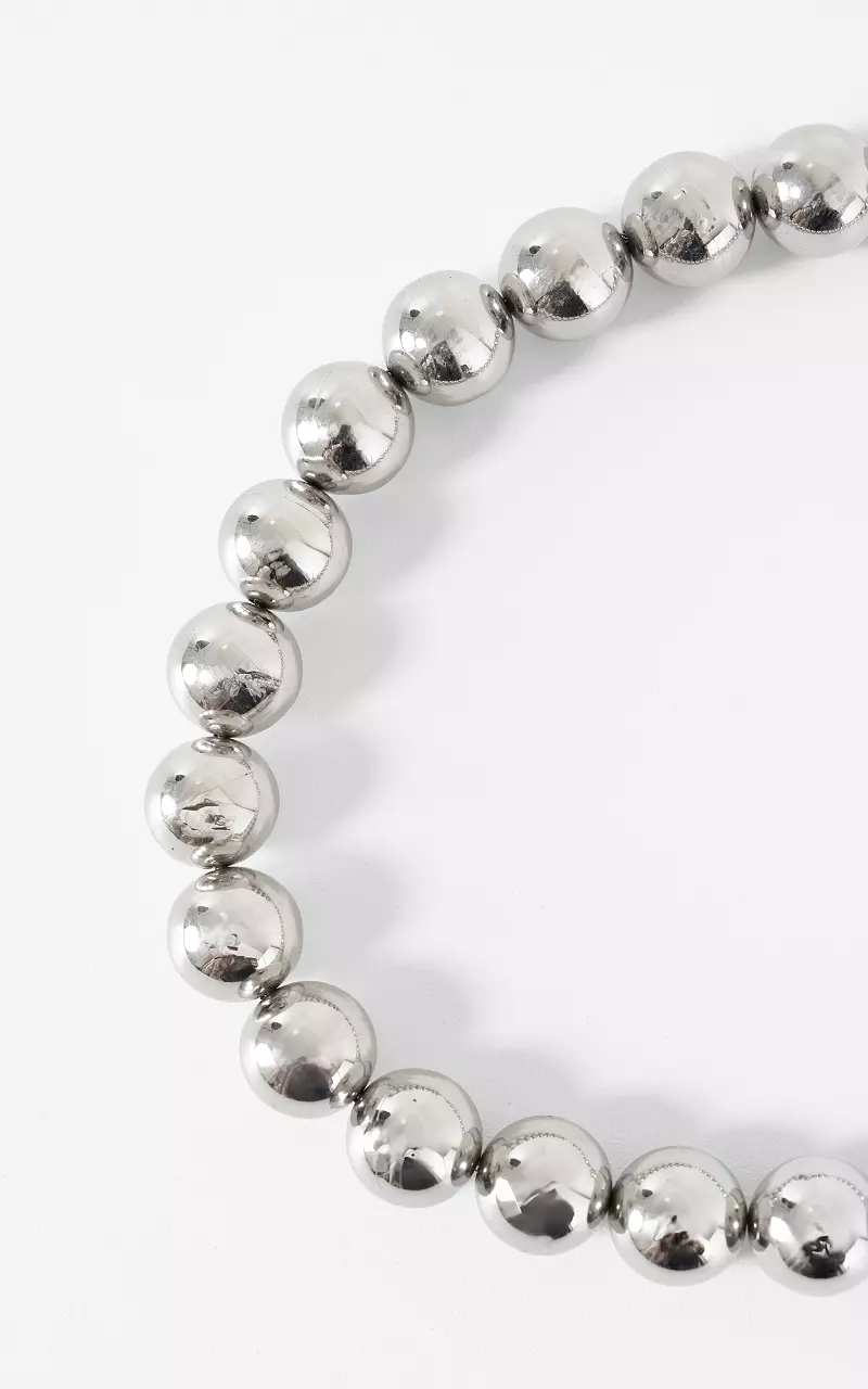 Bead detailed necklace Silver