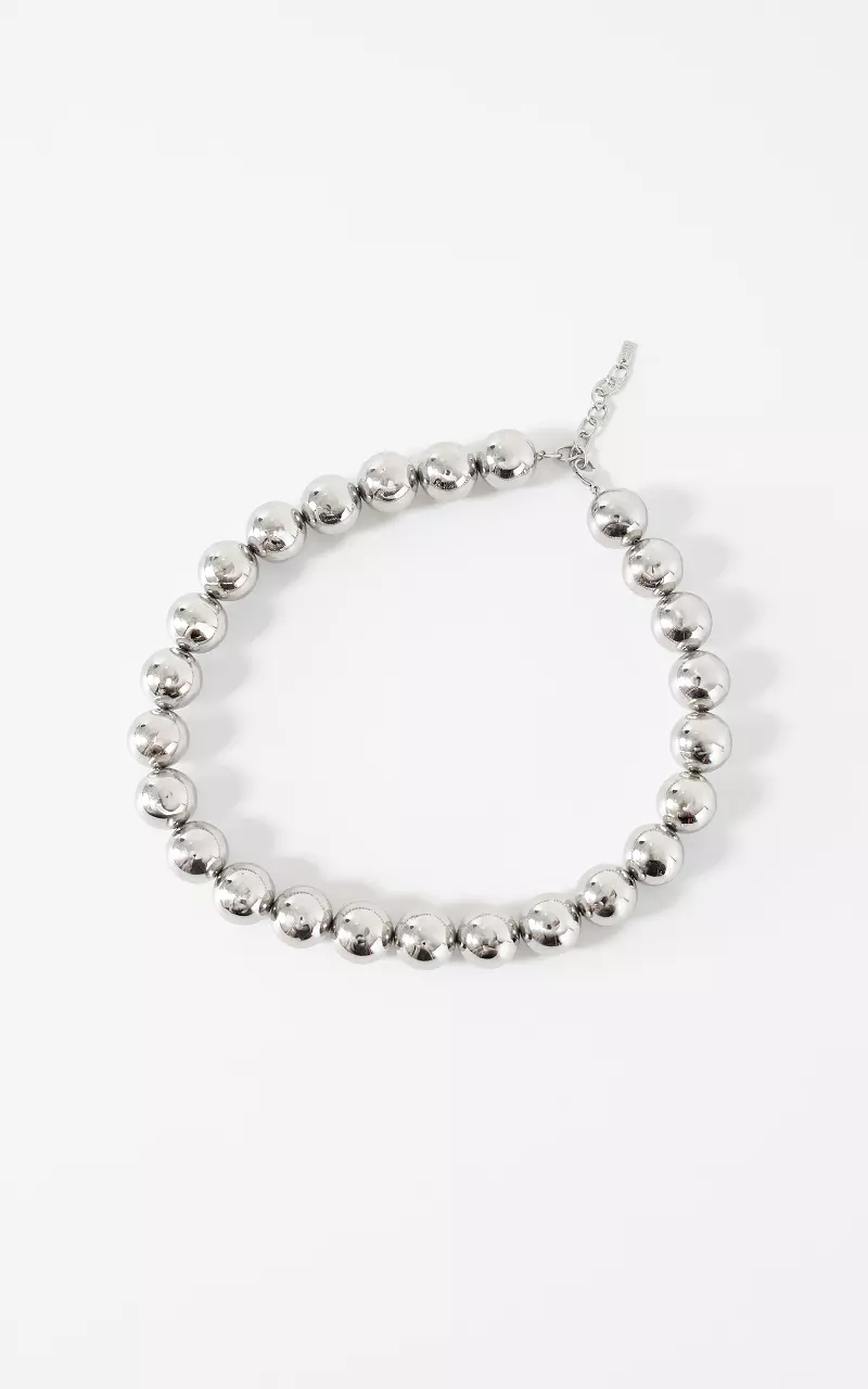 Bead detailed necklace Silver