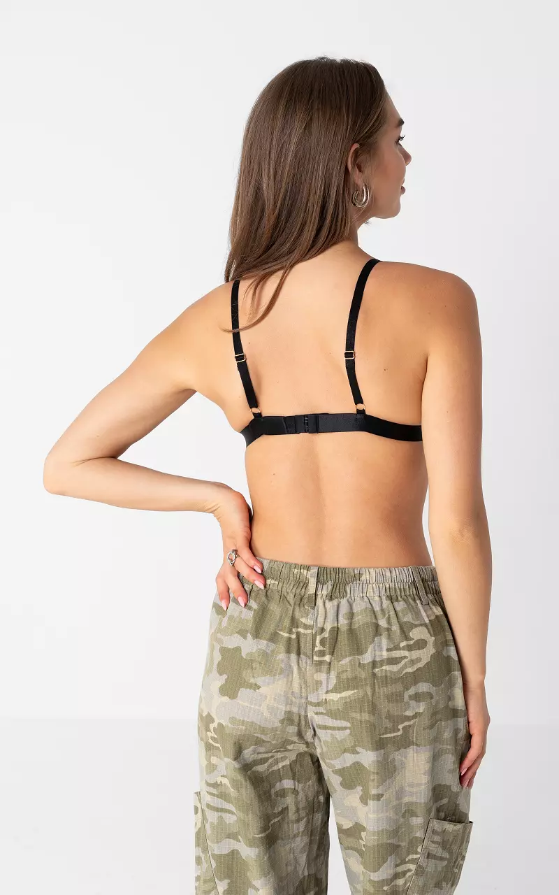 Glitzer Bralette Schwarz