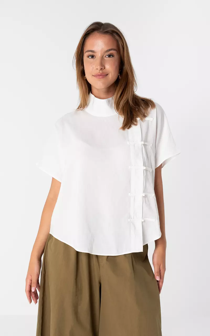 Short Sleeve Blouse White